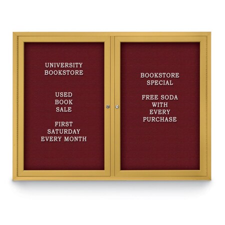 United Visual Products Indoor Enclosed Combo Board, 42"x32", Bronze Frame/Black & Medium Grey UVCB4232BZ-BLACK-MEDGRY